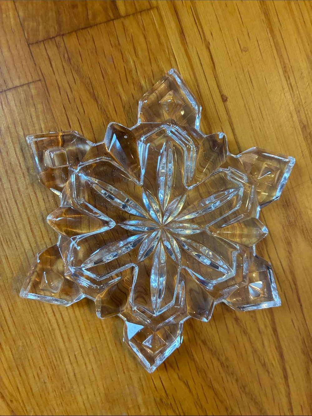 Mikasa Clear Crystal Snowflake Hanging Art Christmas Ornament